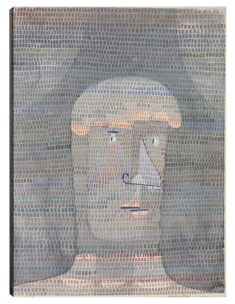 Cuadro Decorativo - Cabeza De Atleta (1932)- Paul Klee - Abstracto - 46x61 - Impresión En Lienzo - Fine Art Tj
