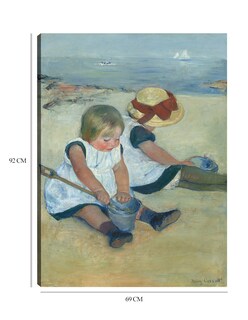 Foto 6 | Cuadro Decorativo - Niños Jugando En La Playa (1884)- Mary Cassatt - Fotografía - 69x92 - Impresión En Lienzo - Fi