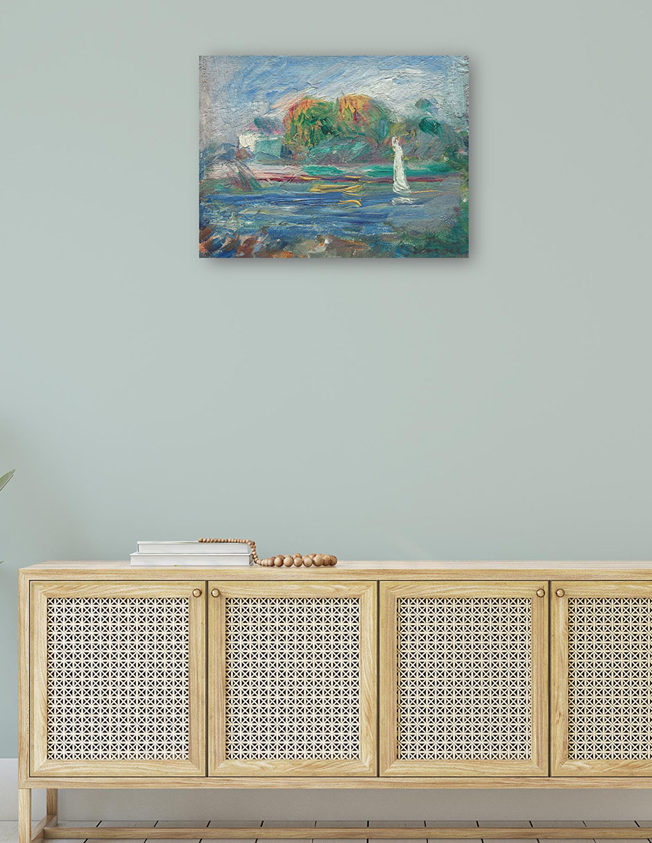 Foto 5 pulgar | Cuadro Decorativo - El Río Azul- Pierre-auguste Renoir - Religión - 69x92 - Impresión En Lienzo - Fine Art Tj