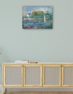 Foto 4 | Cuadro Decorativo - El Río Azul- Pierre-auguste Renoir - Religión - 69x92 - Impresión En Lienzo - Fine Art Tj