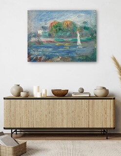 Foto 5 | Cuadro Decorativo - El Río Azul- Pierre-auguste Renoir - Religión - 69x92 - Impresión En Lienzo - Fine Art Tj