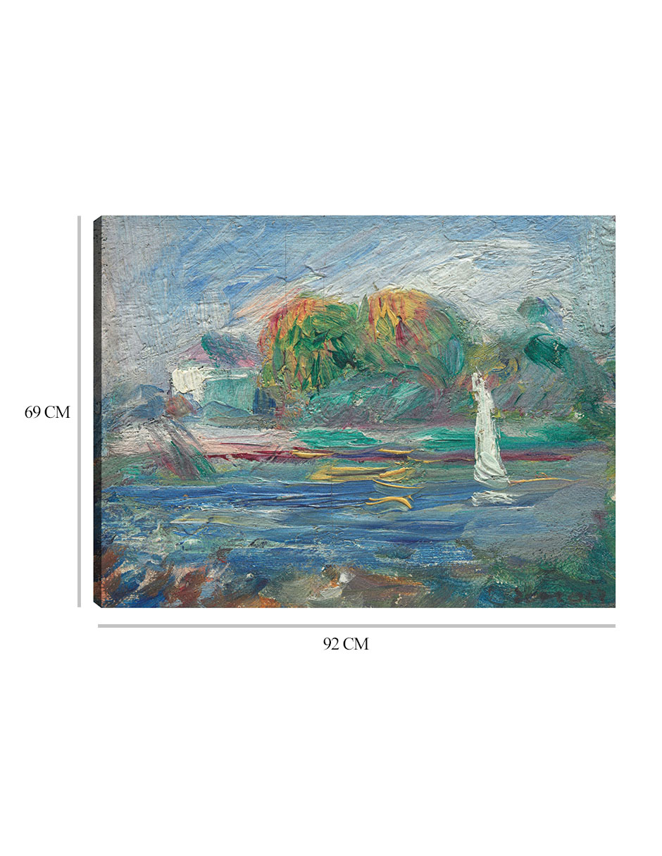 Foto 7 pulgar | Cuadro Decorativo - El Río Azul- Pierre-auguste Renoir - Religión - 69x92 - Impresión En Lienzo - Fine Art Tj
