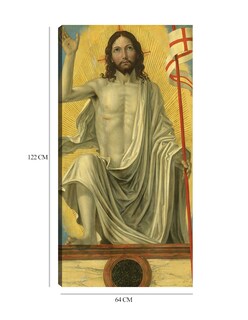 Foto 6 | Cuadro Decorativo - Cristo Resucitado De La Tumba, C. 1490- Bergognone - Religión - 64x122 - Impresión En Lienzo