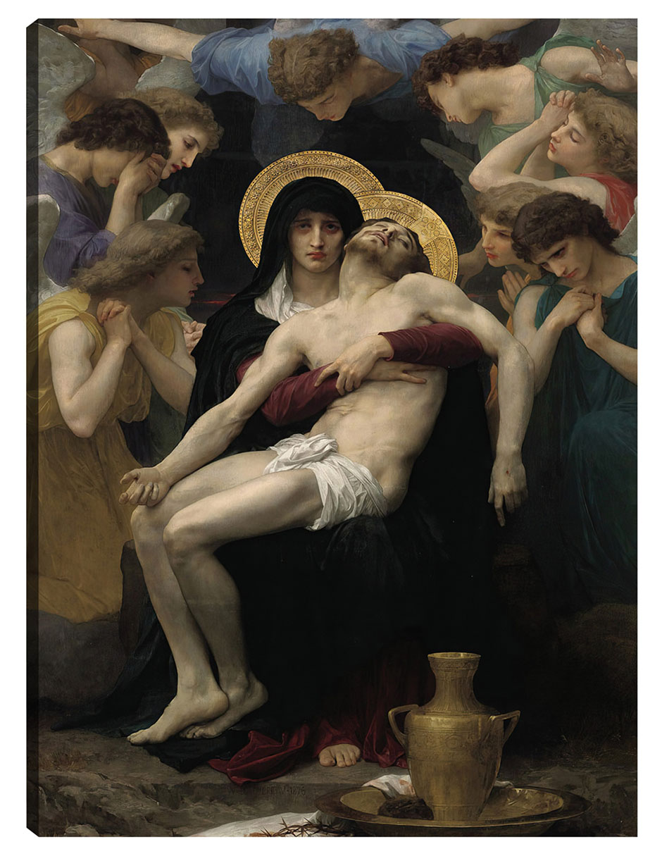 Cuadro Decorativo - La Piedad (1876)- William Bouguereau - Religión - 46x61 - Impresión En Lienzo - Fine Art Tj