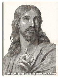 Foto 1 | Cuadro Decorativo - Cristo De Medio Cuerpo- Wilhelm Traut - Religión - 69x92 - Impresión En Lienzo - Fine Art Tj