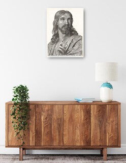 Foto 2 | Cuadro Decorativo - Cristo De Medio Cuerpo- Wilhelm Traut - Religión - 69x92 - Impresión En Lienzo - Fine Art Tj