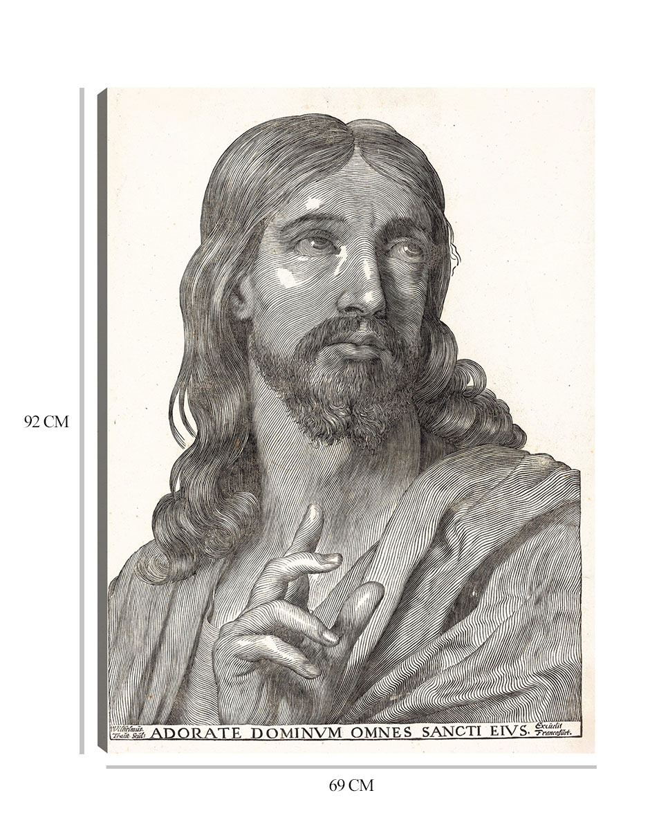 Foto 7 pulgar | Cuadro Decorativo - Cristo De Medio Cuerpo- Wilhelm Traut - Religión - 69x92 - Impresión En Lienzo - Fine Art Tj
