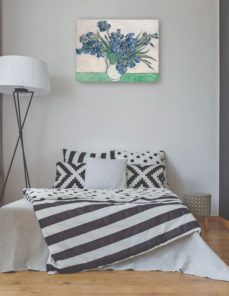 Foto 4 pulgar | Cuadro Decorativo - Iris (1890)- Vincent Van Gogh - Floral - 46x61 - Impresión En Lienzo - Fine Art Tj