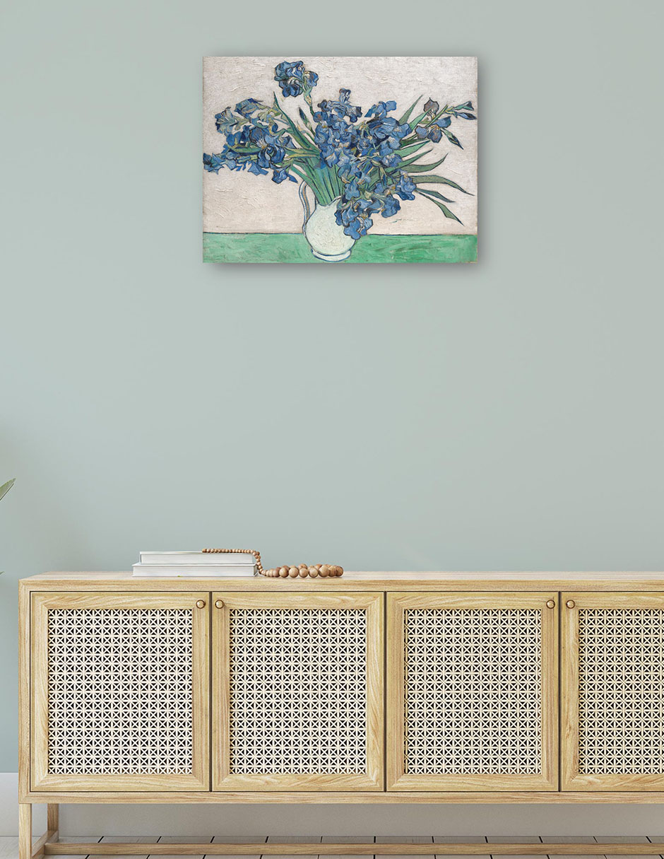 Foto 5 pulgar | Cuadro Decorativo - Iris (1890)- Vincent Van Gogh - Floral - 46x61 - Impresión En Lienzo - Fine Art Tj