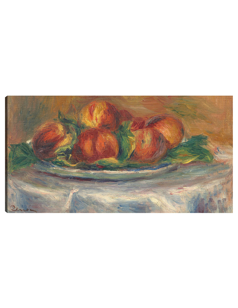Cuadro Decorativo - Melocotones En Un Plato- Pierre-auguste Renoir - Fotografía - 54x102 - Impresión En Lienzo - F