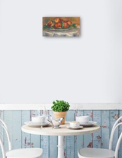 Foto 2 | Cuadro Decorativo - Melocotones En Un Plato- Pierre-auguste Renoir - Fotografía - 54x102 - Impresión En Lienzo - F