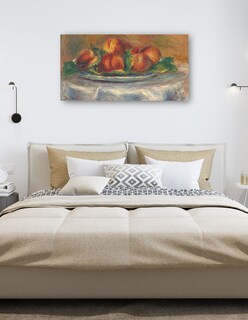 Foto 5 | Cuadro Decorativo - Melocotones En Un Plato- Pierre-auguste Renoir - Fotografía - 54x102 - Impresión En Lienzo - F