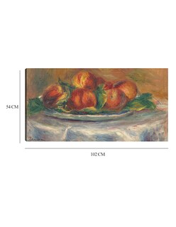 Foto 6 | Cuadro Decorativo - Melocotones En Un Plato- Pierre-auguste Renoir - Fotografía - 54x102 - Impresión En Lienzo - F