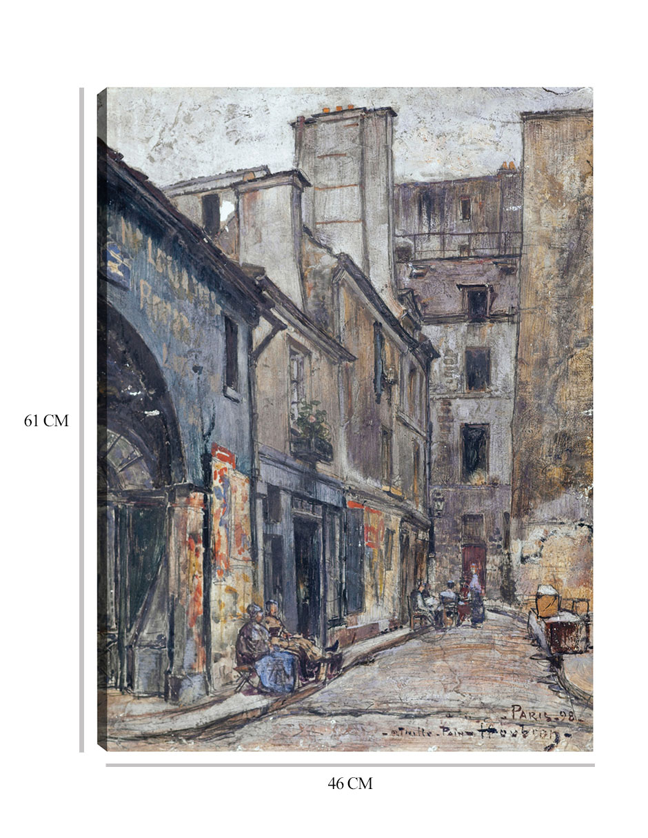 Foto 7 pulgar | Cuadro Decorativo - La Calle Taille-pain (1898)- Frédéric Houbron - Ciudades - 46x61 - Impresión En Lienzo - Fine Art