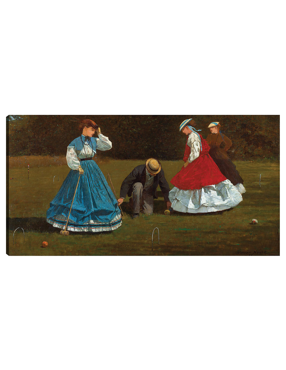 Cuadro Decorativo - Escena De Croquet (1866)- Winslow Homer - Fotografía - 46x89 - Impresión En Lienzo - Fine Art Tj
