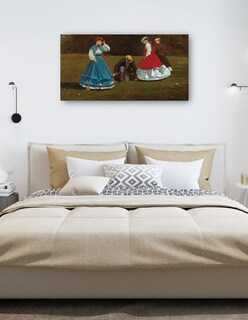 Foto 5 | Cuadro Decorativo - Escena De Croquet (1866)- Winslow Homer - Fotografía - 46x89 - Impresión En Lienzo - Fine Art Tj