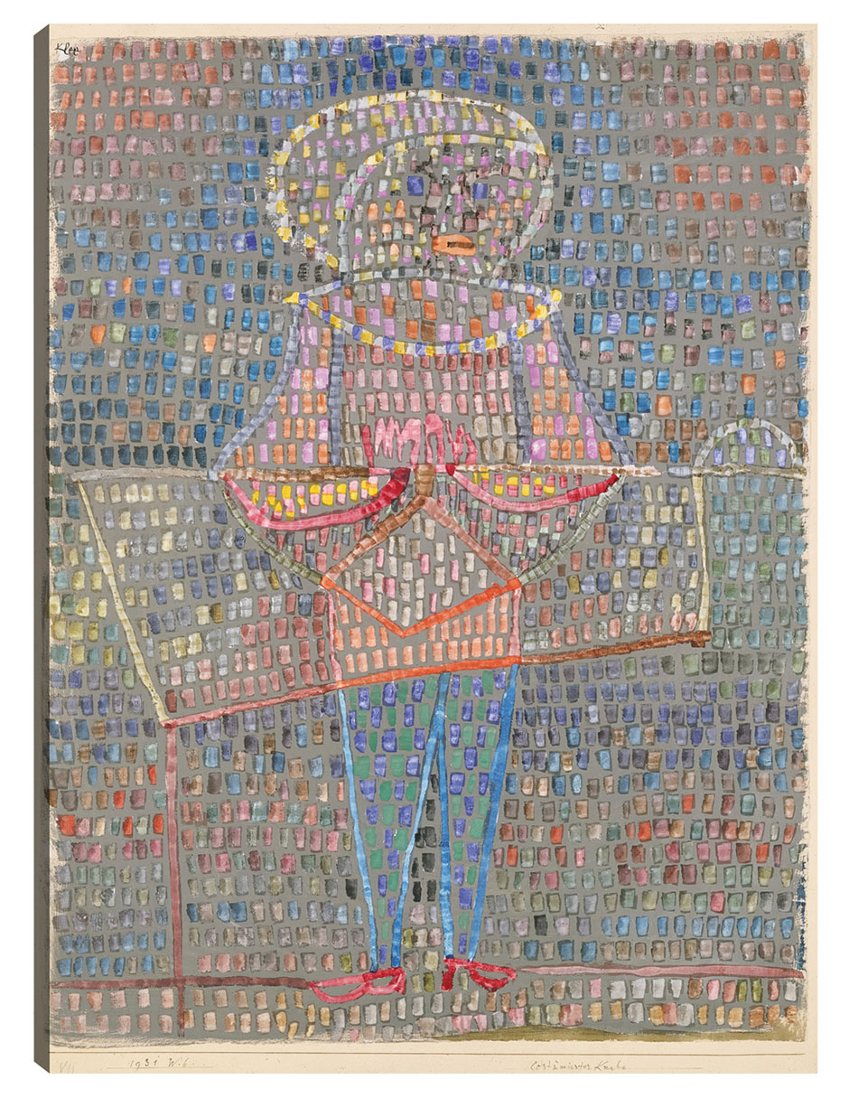 Cuadro Decorativo - Niño Disfrazado (1931)- Paul Klee - Humor - 77x102 - Impresión En Lienzo - Fine Art Tj