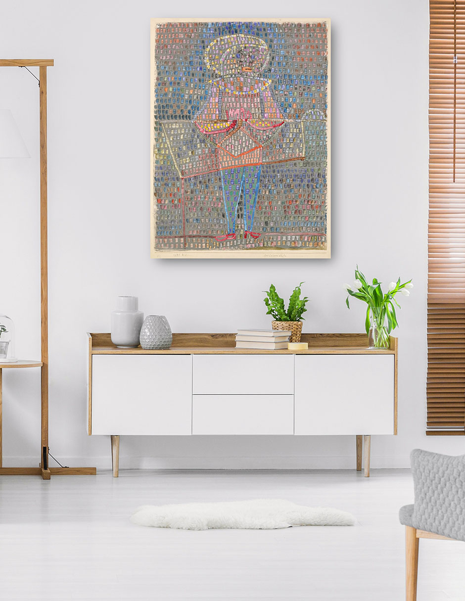 Foto 5 | Cuadro Decorativo - Niño Disfrazado (1931)- Paul Klee - Humor - 77x102 - Impresión En Lienzo - Fine Art Tj