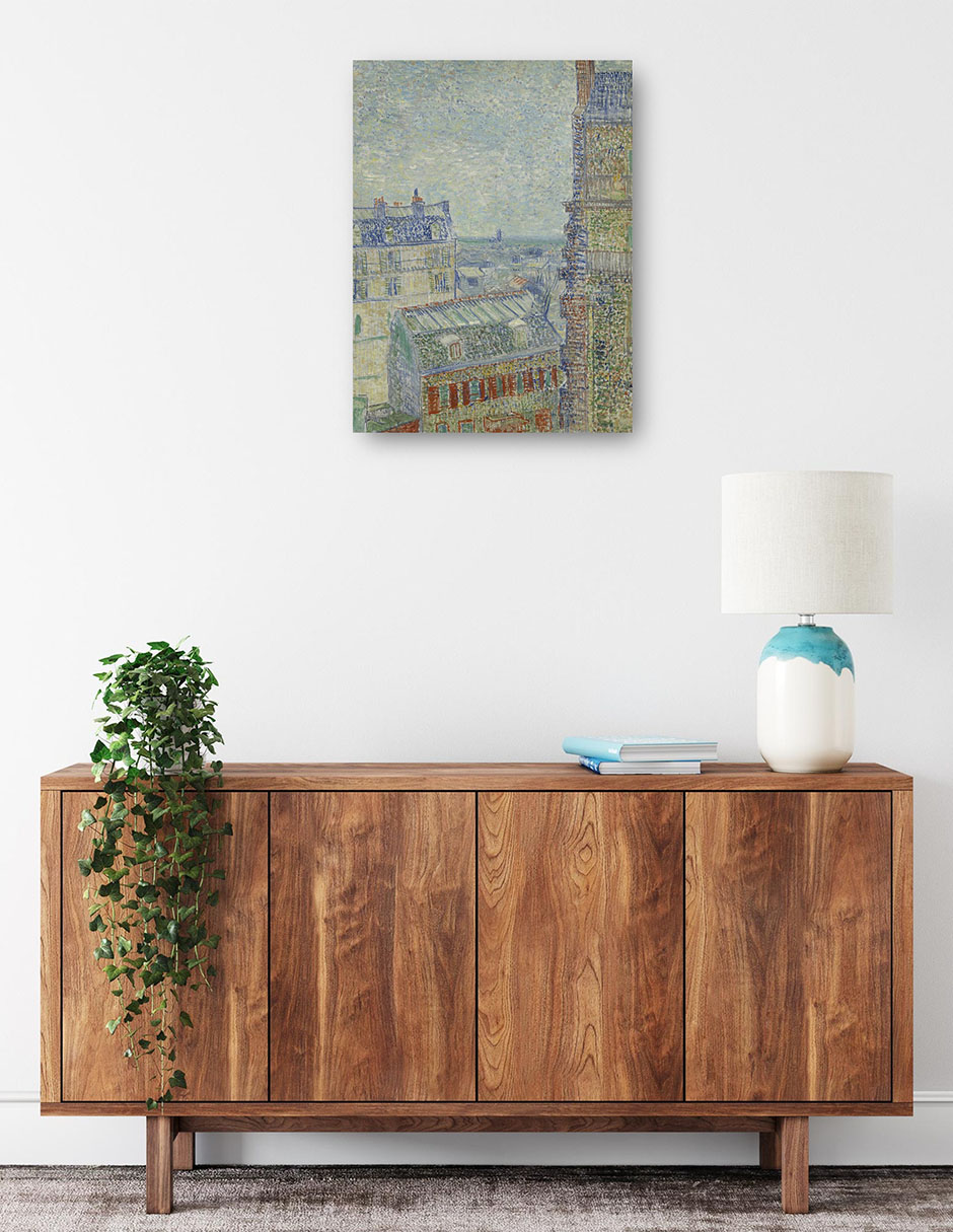 Foto 2 | Cuadro Decorativo - Vista Desde El Departamento De Theo- Vincent Van Gogh - Ciudades - 46x61 - Impresión En Lie
