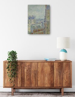 Foto 2 | Cuadro Decorativo - Vista Desde El Departamento De Theo- Vincent Van Gogh - Ciudades - 46x61 - Impresión En Lie
