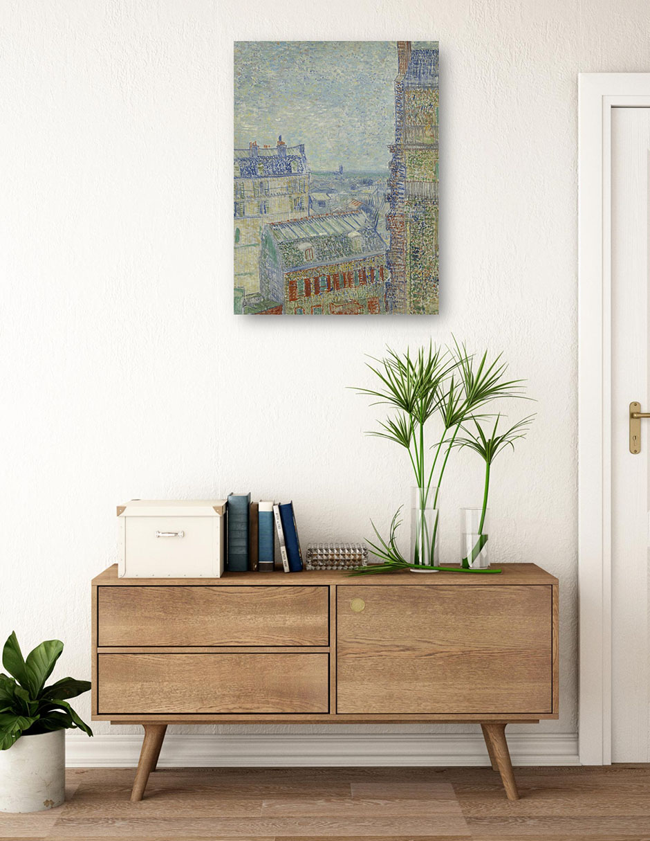 Foto 4 pulgar | Cuadro Decorativo - Vista Desde El Departamento De Theo- Vincent Van Gogh - Ciudades - 46x61 - Impresión En Lie