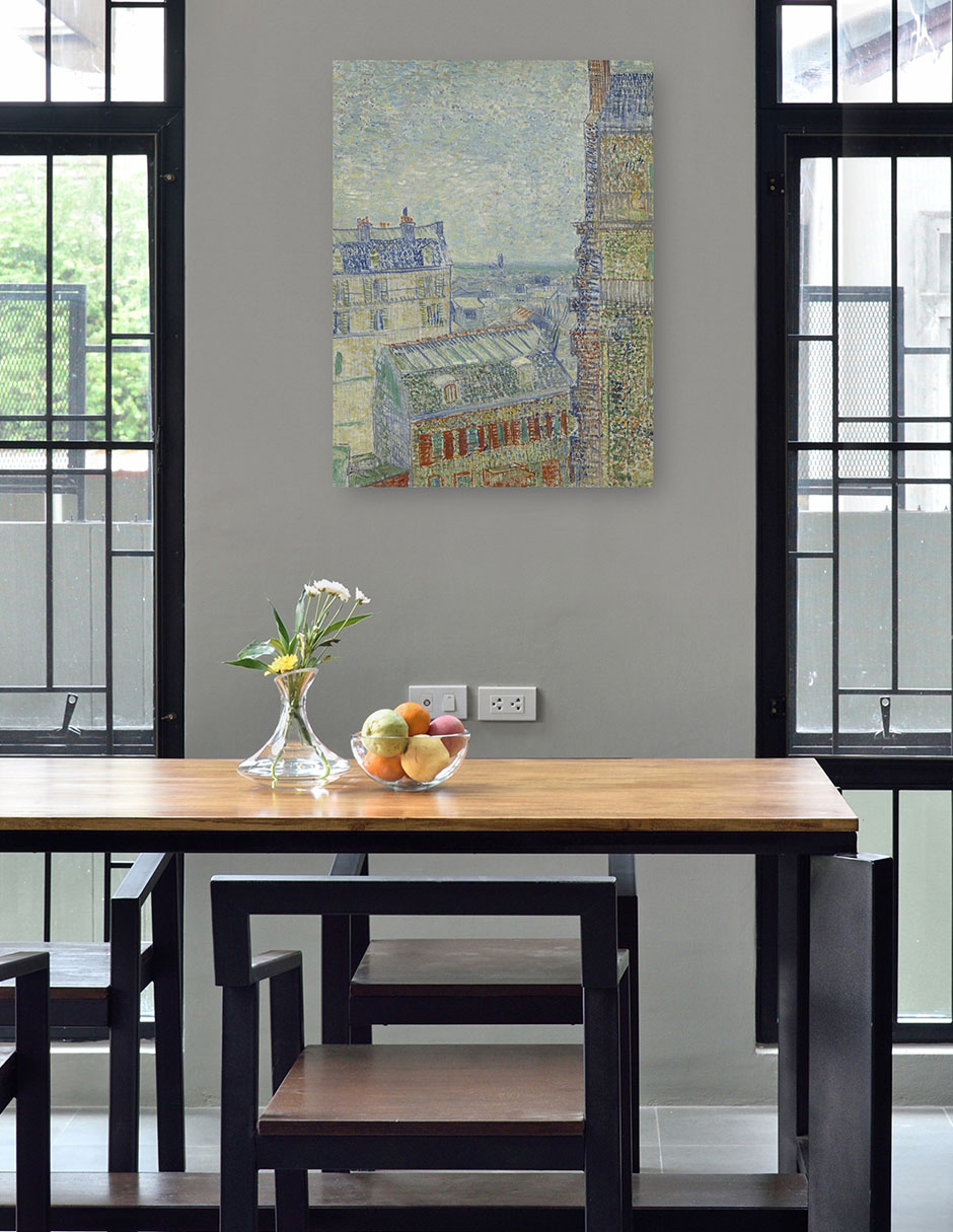Foto 5 pulgar | Cuadro Decorativo - Vista Desde El Departamento De Theo- Vincent Van Gogh - Ciudades - 46x61 - Impresión En Lie