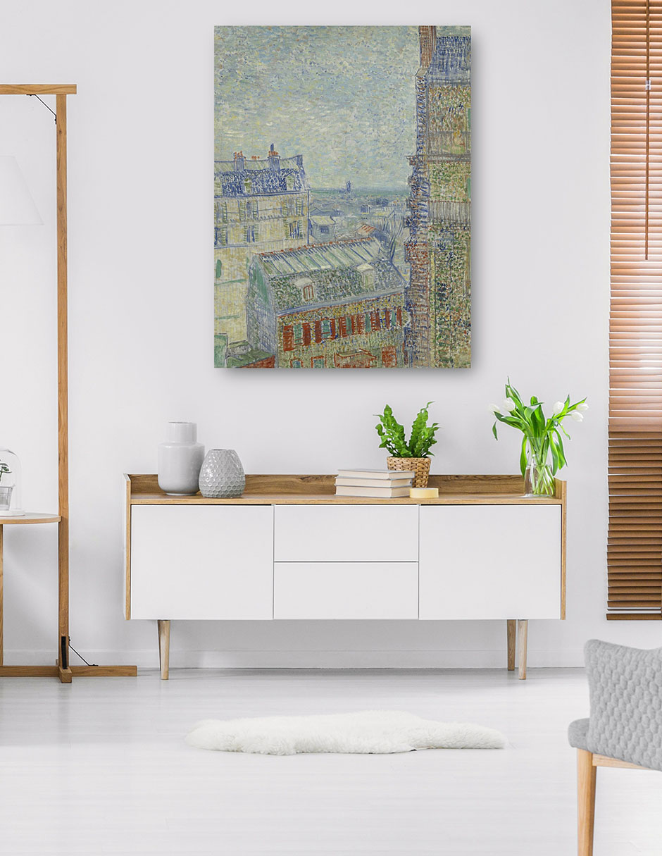Foto 5 | Cuadro Decorativo - Vista Desde El Departamento De Theo- Vincent Van Gogh - Ciudades - 46x61 - Impresión En Lie