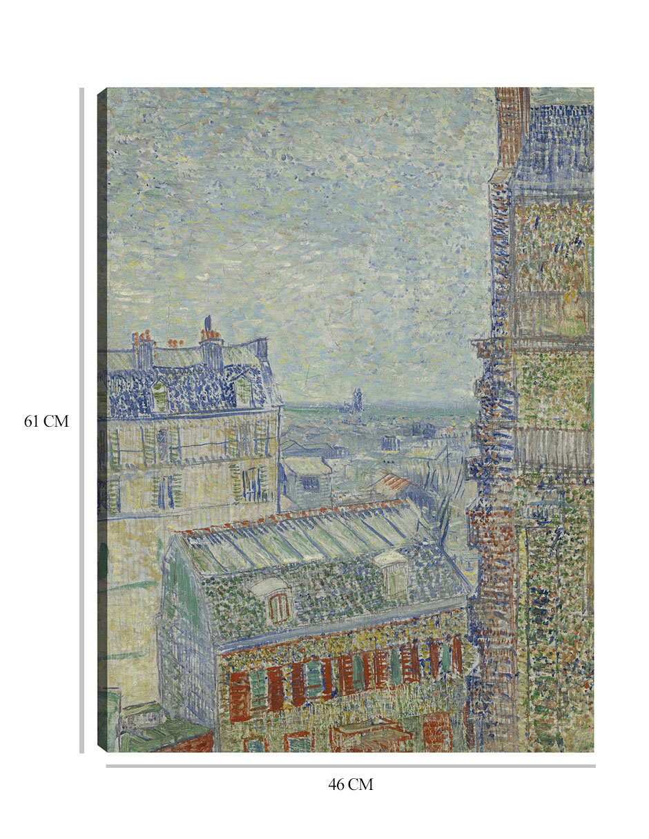 Foto 7 pulgar | Cuadro Decorativo - Vista Desde El Departamento De Theo- Vincent Van Gogh - Ciudades - 46x61 - Impresión En Lie