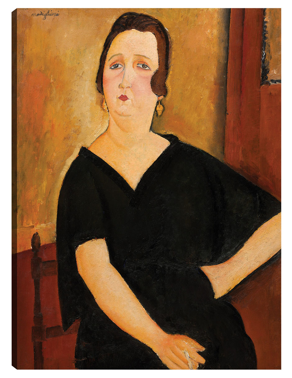 Cuadro Decorativo - Mujer Con Cigarrillo (1918)- Amedeo Modigliani - Fotografía - 28x36 - Impresión En Lienzo - Fin