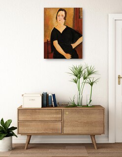 Foto 3 | Cuadro Decorativo - Mujer Con Cigarrillo (1918)- Amedeo Modigliani - Fotografía - 28x36 - Impresión En Lienzo - Fin