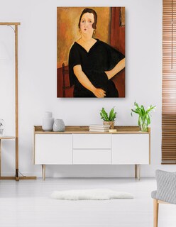 Foto 5 | Cuadro Decorativo - Mujer Con Cigarrillo (1918)- Amedeo Modigliani - Fotografía - 28x36 - Impresión En Lienzo - Fin