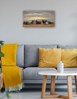 Foto 4 | Cuadro Decorativo - La Playa De Villerville- Eugène Boudin - Fotografía - 34x64 - Impresión En Lienzo - Fine Art Tj