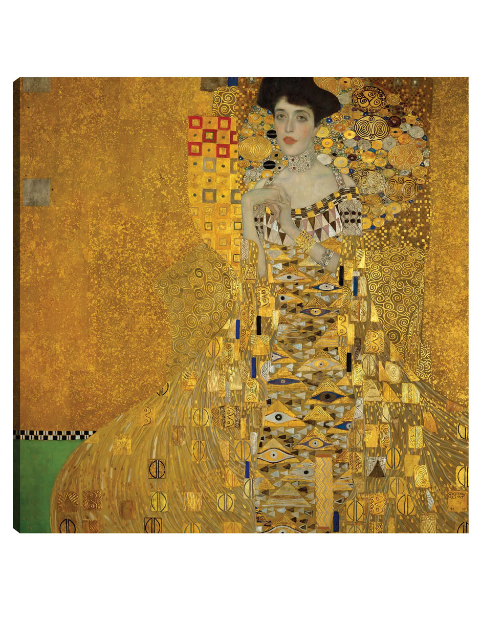 Cuadro Decorativo - Retrato De Adela Bloch-bauer I (1907)- Gustav Klimt - Fotografía - 89x89 - Impresión En Li