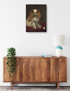 Foto 2 | Cuadro Decorativo - Un Rey Charles Spaniel- Edouard Manet - Animales - 77x102 - Impresión En Lienzo - Fine Art Tj
