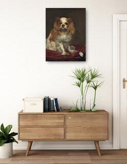Foto 3 | Cuadro Decorativo - Un Rey Charles Spaniel- Edouard Manet - Animales - 77x102 - Impresión En Lienzo - Fine Art Tj