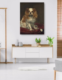 Foto 5 | Cuadro Decorativo - Un Rey Charles Spaniel- Edouard Manet - Animales - 77x102 - Impresión En Lienzo - Fine Art Tj