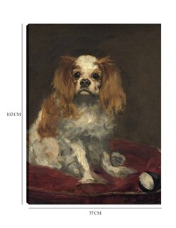 Foto 6 | Cuadro Decorativo - Un Rey Charles Spaniel- Edouard Manet - Animales - 77x102 - Impresión En Lienzo - Fine Art Tj