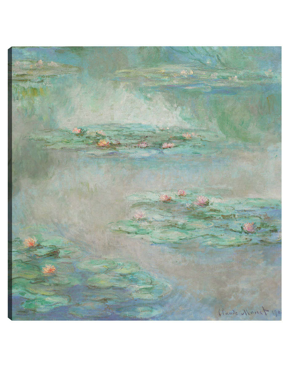 Cuadro Decorativo - Lirios De Agua- Claude Monet - Paisaje - 31x31 - Impresión En Lienzo - Fine Art Tj