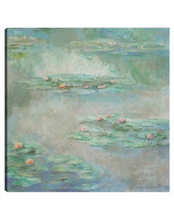 Foto 1 | Cuadro Decorativo - Lirios De Agua- Claude Monet - Paisaje - 31x31 - Impresión En Lienzo - Fine Art Tj