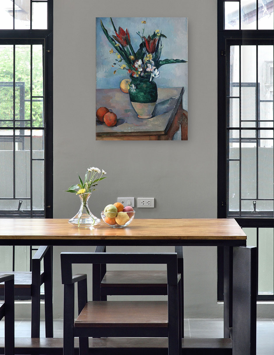 Foto 5 pulgar | Cuadro Decorativo - El Jarrón De Tulipanes (c. 1890)- Paul Cézanne - Floral - 46x61 - Impresión En Lienzo - Fine Art T