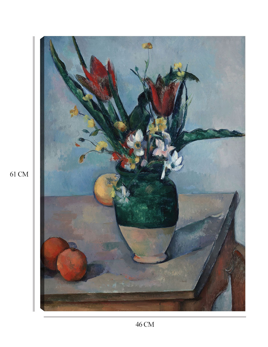 Foto 7 pulgar | Cuadro Decorativo - El Jarrón De Tulipanes (c. 1890)- Paul Cézanne - Floral - 46x61 - Impresión En Lienzo - Fine Art T