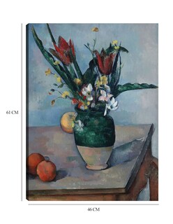 Foto 6 | Cuadro Decorativo - El Jarrón De Tulipanes (c. 1890)- Paul Cézanne - Floral - 46x61 - Impresión En Lienzo - Fine Art T