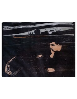 Foto 1 | Cuadro Decorativo - Tarde (melancolía Iii) (1902)- Edvard Munch - Abstracto - 46x61 - Impresión En Lienzo - Fine Art Tj
