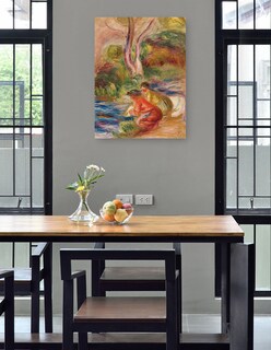 Foto 4 | Cuadro Decorativo - Las Lavadoras- Pierre-auguste Renoir - Paisaje - 69x92 - Impresión En Lienzo - Fine Art Tj