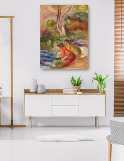 Foto 5 | Cuadro Decorativo - Las Lavadoras- Pierre-auguste Renoir - Paisaje - 69x92 - Impresión En Lienzo - Fine Art Tj