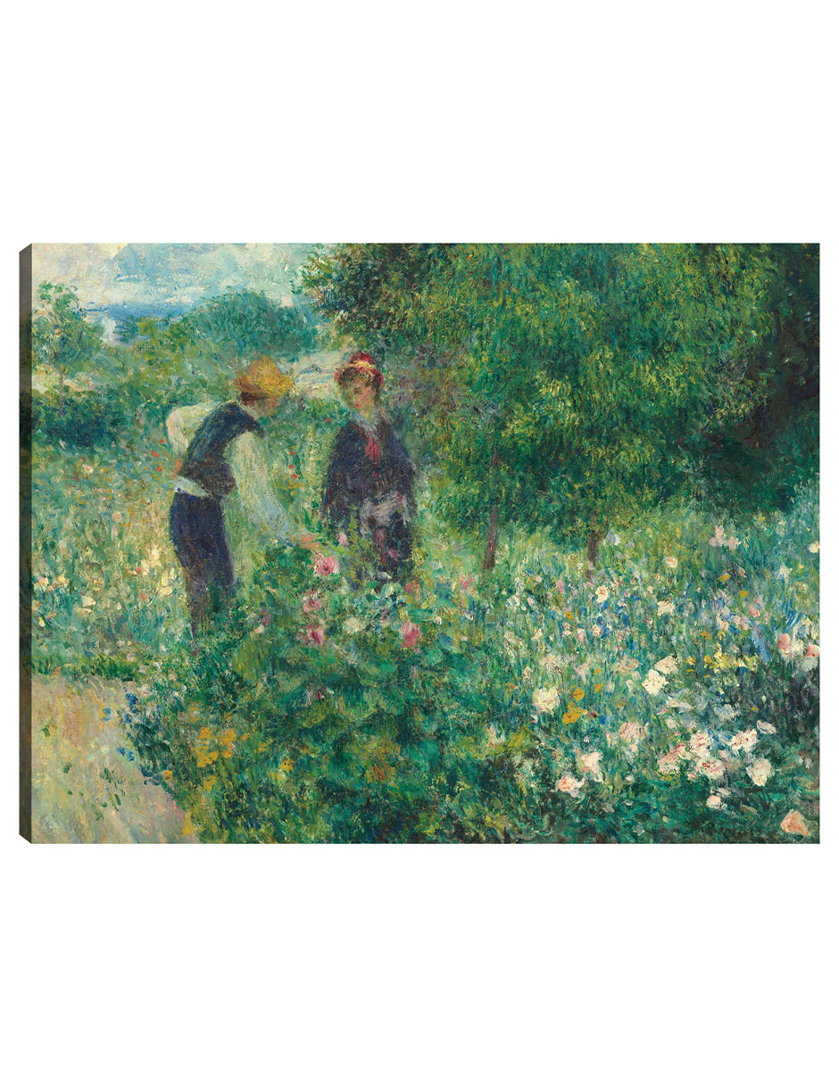 Cuadro Decorativo - Recogiendo Flores- Pierre-auguste Renoir - Religión - 77x102 - Impresión En Lienzo - Fine Art Tj