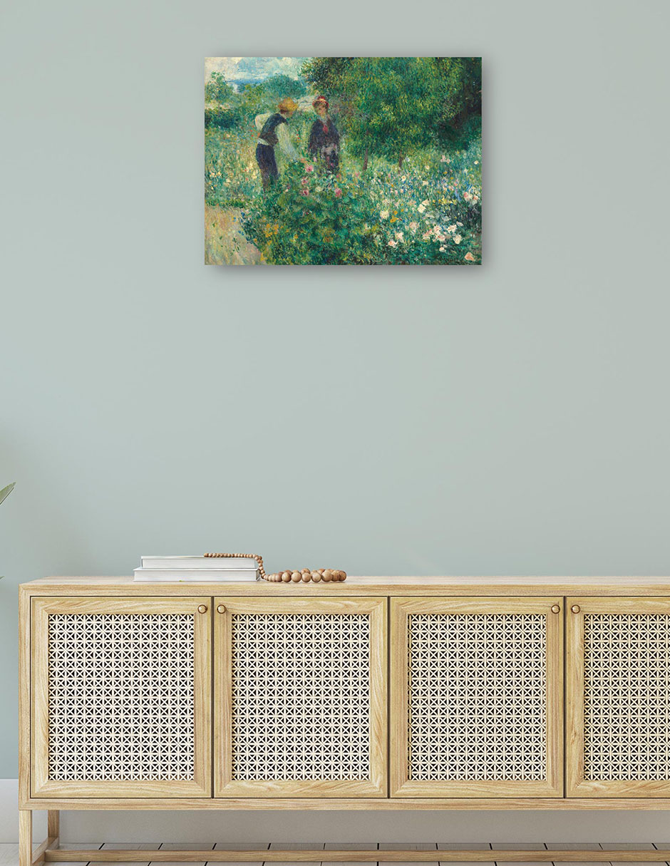 Foto 5 pulgar | Cuadro Decorativo - Recogiendo Flores- Pierre-auguste Renoir - Religión - 77x102 - Impresión En Lienzo - Fine Art Tj