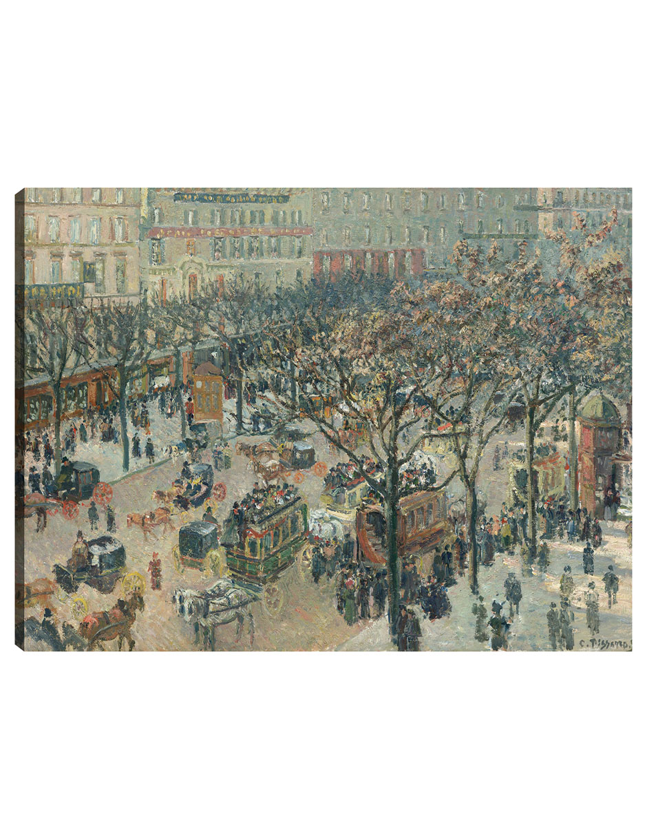 Cuadro Decorativo - Bulevar De Los Italianos- Camille Pissarro - Religión - 77x102 - Impresión En Lienzo - Fine Art Tj