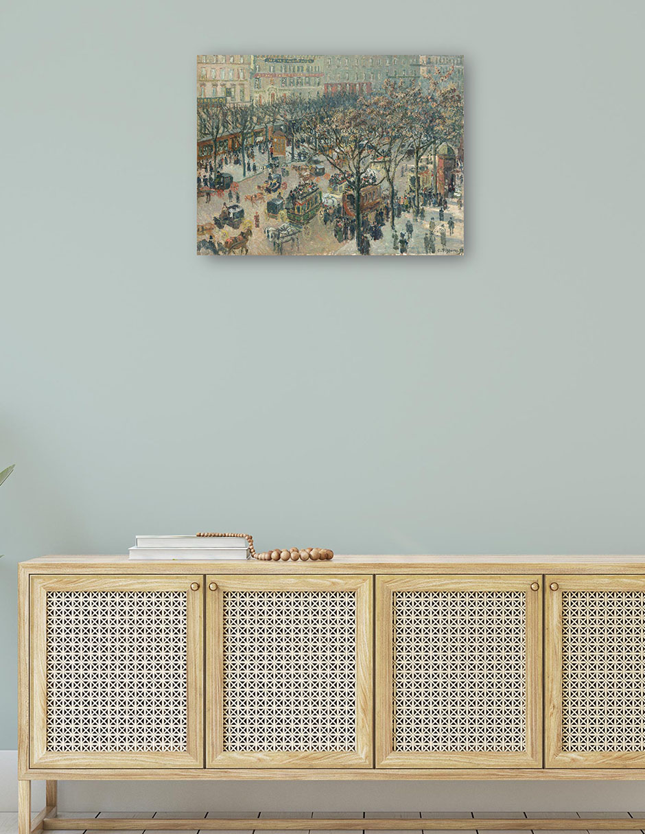 Foto 5 pulgar | Cuadro Decorativo - Bulevar De Los Italianos- Camille Pissarro - Religión - 77x102 - Impresión En Lienzo - Fine Art Tj