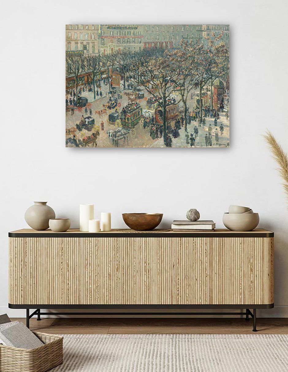 Foto 6 pulgar | Cuadro Decorativo - Bulevar De Los Italianos- Camille Pissarro - Religión - 77x102 - Impresión En Lienzo - Fine Art Tj